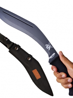 มีดพก มีดกุรข่า มีดเดินป่า มีดใบตาย Cold Steel Conqueror Kukri ขนาด 17.5 นิ้ว (44 ซม.) สีดำ พร้อมซองผ้าไนล่อนใส่มีด
