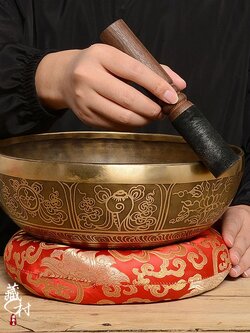 Tibetan Singing Bowl ขันทิเบต(ทองเหลือง) งานทำมือโดยช่างฝีมือชาวเนปาล
