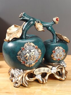 แอปเปิ้ลเก็บทรัพย์ผลไม้มงคล, เครื่องประดับปรับฮวงจุ้ยเสริมดวงการเงิน,การงาน,การค้า,ครอบครัว