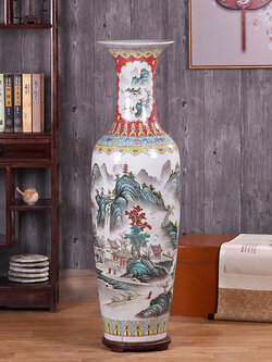 แจกันเซรามิก งานช่างฝีมือชาวจีน จากมณฑลเจียงซี ตั้งวางตกแต่งบ้าน เสริมฮวงจุ้ย