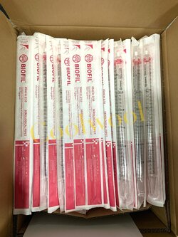 Serological pipette 25ml, Red plastic(150ea/cs)-ปิเปตพลาสติกชนิดสเตอไรด์ 25 ml(150ชิ้น/ลัง)