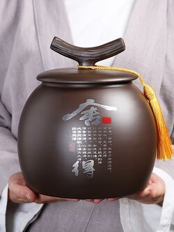 โถเซรามิกคุณภาพสูง สำหรับใส่ใบชา ของแห้งต่างๆ ขนาดใหญ่