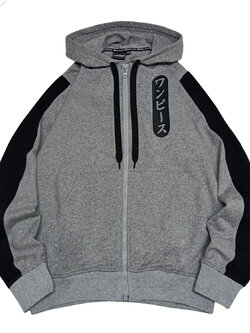 เสื้อฮู้ด วันพีช สีเทา (Sweater Hood One Piece )