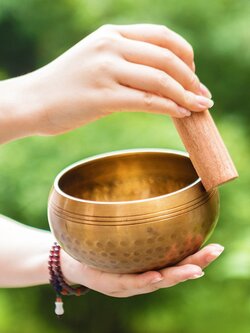 Tibetan Singing Bowl ขันทิเบต(ทองเหลือง) งานทำมือโดยช่างฝีมือชาวเนปาล