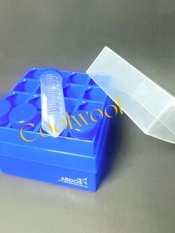 กล่องเก็บหลอดขนาด 50 ml ขนาด 16 ช่อง Centrifuge Tube Box, PP