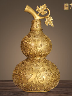 น้ำเต้าเรียกทรัพย์ งานทองเหลืองคุณภาพสูง