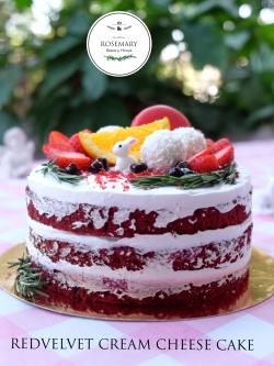 🌿 เค้กเรดเวลเวทครีมชีส 🌿 Signature (ขนาด 1 ปอนด์) 3 ชั้น / Red Velvet Cream Cheese Cake (1 Pound / 6'' x 6") 3 Layers