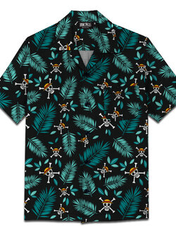 เสื้อฮาวายวันพีซ Hawaii shirt One Piece Icon ลายใบไม้