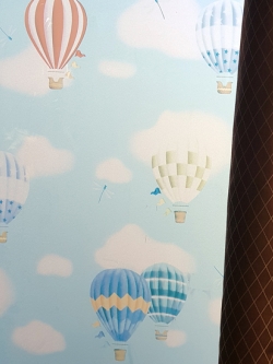 รุ่น 80025 สูญญากาศติดกระจกลายบอลลูนท้องฟ้า กว้าง 90 cm