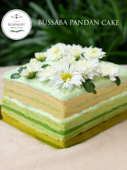 เค้กใบเตย (ขนาด 2 ปอนด์) 4 ชั้น / Pandan Cake (2 Pound / 8'' x 8") 4 Layers