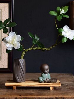 แจกันดอกพุดจีนพร้อมแท่นวาง รูปแบบสวยงามสไตล์จีน ดินเผาคุณภาพสูงจากประเทศจีน