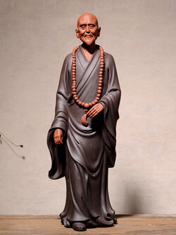 นักบวชนิกายเซน ดินเผาเซรามิกสไตล์จีน จากมณฑลซานตง ประเทศจีน