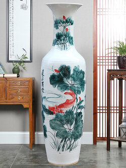 แจกันเซรามิก งานช่างฝีมือชาวจีน จากมณฑลเจียงซี ตั้งวางตกแต่งบ้าน เสริมฮวงจุ้ย (ราคาต่อ 1 ชิ้น)