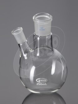 ขวดก้นกลม 2 คอ : 2 Neck Round Bottom Flask with Joint S29/32 S14/23