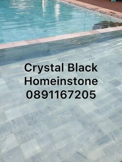 Crystal Black หินปูสระว่ายน้ำ ระเบียง ห้องน้ำ