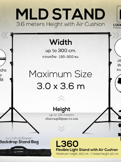 MLD STAND โครงฉากหลัง Backdrop ใหญ่ ขนาด 3.0 x 3.6 เมตร