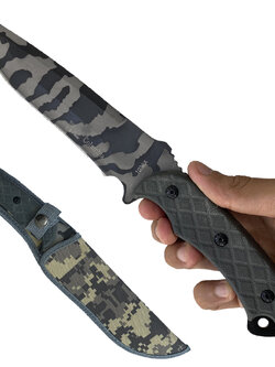 มีดพก มีดเดินป่า มีดใบตาย Columbia 1038A ยาว 11.4 นิ้ว (29 ซม.) พร้อมซองไนล่อนร้อยเข็มขัดสำหรับเก็บมีด