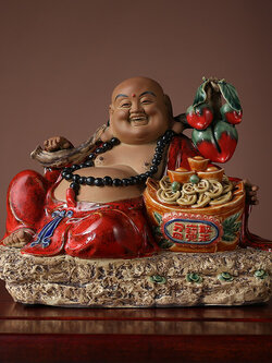 พระสังกัจจายน์เนื้อดินเผา,เซรามิกสไตล์จีน อรหันต์แห่งความอุดมสมบูรณ์