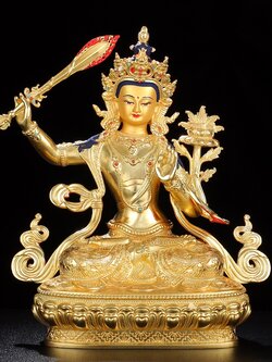 พระมัญชุศรีโพธิสัตว์ผู้อุปถัมภ์ของพระสูตร(Manjushri Samantabhadra)