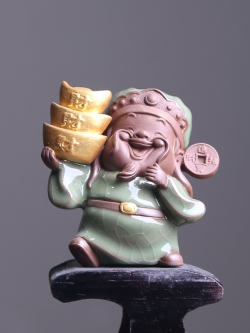 ตุ๊กตาเทพไท้ส่วยเอี๊ย ดินเผากระเบื้องเคลือบประดับบ้าน