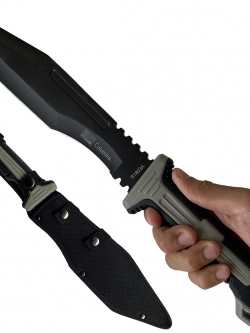 มีดใบตาย Columbia R1803A ขนาด 15.6 นิ้ว (39.5 ซม.) พร้อมซองไนล่อนร้อยเข็มขัดสำหรับเก็บมีด