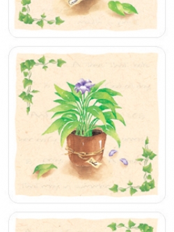 SM-126 Deco Sticker สติ๊กเกอร์ใส สำหรับตกแต่งกระเบื้องครัว ห้องน้ำ / 1 ชุดมี 6แผ่น / tree pot