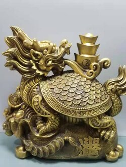 เต่ามังกรแบกเงินแบกทอง เสริมดวงการเงิน,การงาน,การค้าร่ำรวยมีกำไร