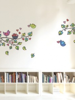 KR-0080 Wall Sticker วอลล์สติ๊กเกอร์แต่งผนัง ลาย Candy Tree ขนาดแผ่น 50x70cm