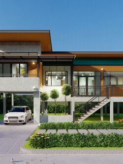 แบบบ้านชั้นครึ่ง สไตล์ลอฟท์ NA-118 ขนาด 141 ตร.ม. 3 ห้องนอน 2 ห้องน้ำ