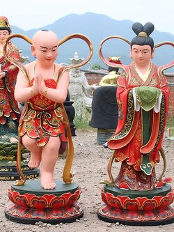 ตุ๊กตากุมารทอง"กิมท้ง" และกุมารีหยก"เง็กนึ้ง" งานเรซิ่นขนาดใหญ่ 88-180 cm. (ราคาต่อ 1 คู่)