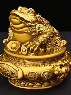 #คางคกเศรษฐี (กิมเซียมซู) งานทองเหลืองคุณภาพสูง ปรับฮวงจุ้ยการเงิน ดึงดูดโชคลาภ