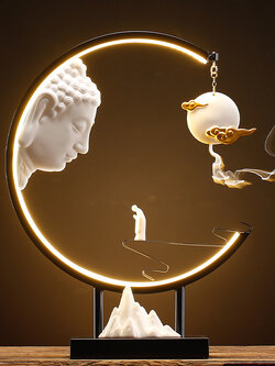 #ตุ๊กตาดินเผา ที่วางกำยาน ของแต่งบ้านแนวพุทธ สไตล์จีน สวยสงบลงตัวกับทุกห้อง