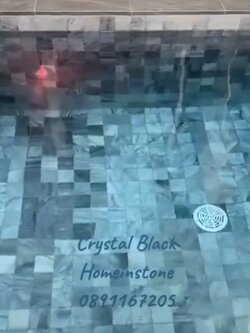 หินปูสระว่ายน้ำ Crystal black