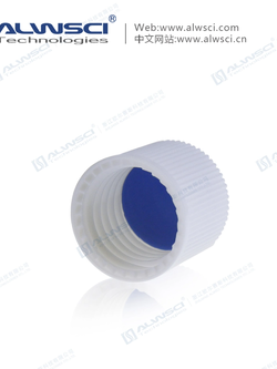 15-415 ฝาปิดสีขาวพร้อม Septum White Closed Top PP Cap for Test Tube with 15mm PTFE/White Silicone (250ชิ้น/แพ็ค)