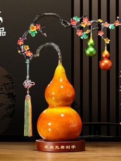 #ผลน้ำเต้าหยกเรียกทรัพย์ งานทองเหลือง เครื่องประดับปรับฮวงจุ้ยเสริมความมั่งคั่งร่ำรวย