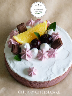 เชอร์รี่ชีสเค้ก (ขนาด 2 ปอนด์) / Cherry CheeseCake (2 Pound / 7'' x 7")