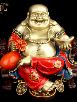 รูปหล่อทองเหลืองพระสังกัจจายน์ อรหันต์แห่งความอุดมสมบูรณ์ จากมณฑลซานตง ประเทศจีน