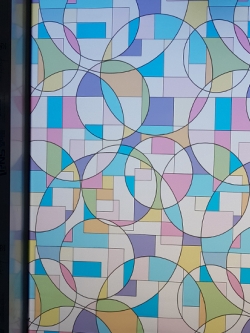 รุ่น 80022 สูญญากาศติดกระจกลายวงกลมโมเสค กว้าง 90 cm