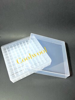 Freezing box 100wells for 1.8ml Cryotubes-กล่องใส่หลอดทดลองขนาด 1.8 มิลลิลิตร จำนวน 100 ช่อง