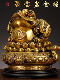 #คางคกเศรษฐี (กิมเซียมซู) งานทองเหลืองคุณภาพสูง ปรับฮวงจุ้ยการเงิน ดึงดูดโชคลาภ