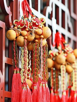 โมบายน้ำเต้าแปดเหรียญเสริมทรัพย์ เรียกโชคลาภ แก้ฮวงจุ้ย