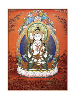 #ภาพวาดทังก้า(Thangka)ภาพวาดทิเบต ทังก้า มันดาลา พุทธศิลป์ชั้นสูง