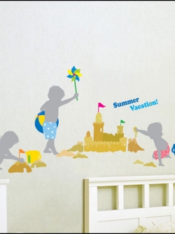 KR-0027 Wall Sticker SAND CASTLE 50x70 cm