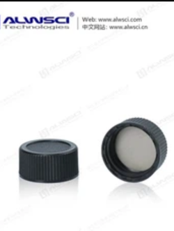 ฝาทึบสีดำ 24-400 Black, Closed Top PP Cap + PTFE/White Silicone Septa (100 ชิ้น/แพ็ค)