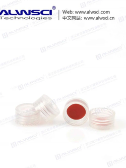 9-425 Open Top Screw Cap with 9mm Red PTFE/White Silicone Septa (100ชิ้น/แพ็ค)