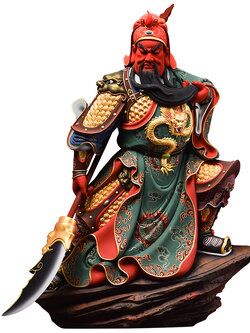 เทพเจ้ากวนอู เทพเจ้าแห่งความซื่อสัตย์ โชคลาภ บารมี เซรามิกคุณภาพสูง บูชาเพื่อเสริมศิริมงคลเสริมโชคลาภ