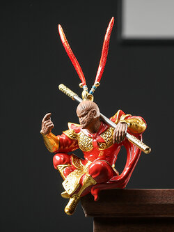 ตุ๊กตาเทพเห้งเจีย ปราบมาร ดินเผาเซรามิกสไตล์จีน จากมณฑลซานตง ประเทศจีน