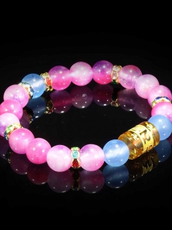 เครื่องประดับสำหรับคนเกิดวันเสาร์ หินเกล็ดมังกรสีชมพูเข้มอมม่วง