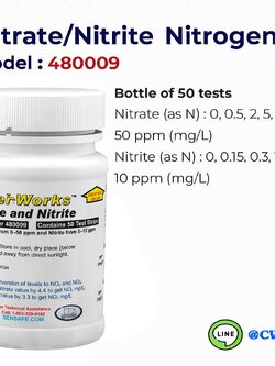 WaterWorks™ Nitrate 50 ppm/Nitrite10 ppm Test Strips (50test/ชุด)