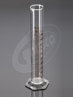 กระบอกตวง Measuring Cylinder Blue amber Class AS with Batch Certificate DIN EN ISO 4788